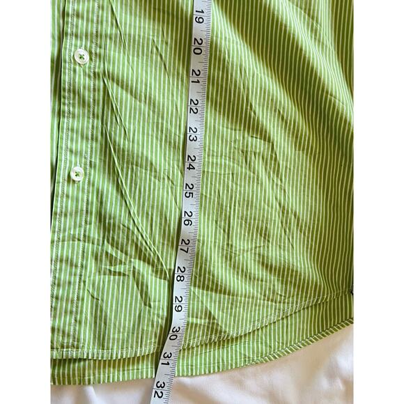 American Eagle Shirt Mens XL Green Striped Button Up Long Sleeve Vintage Fit - Picture 6 of 8